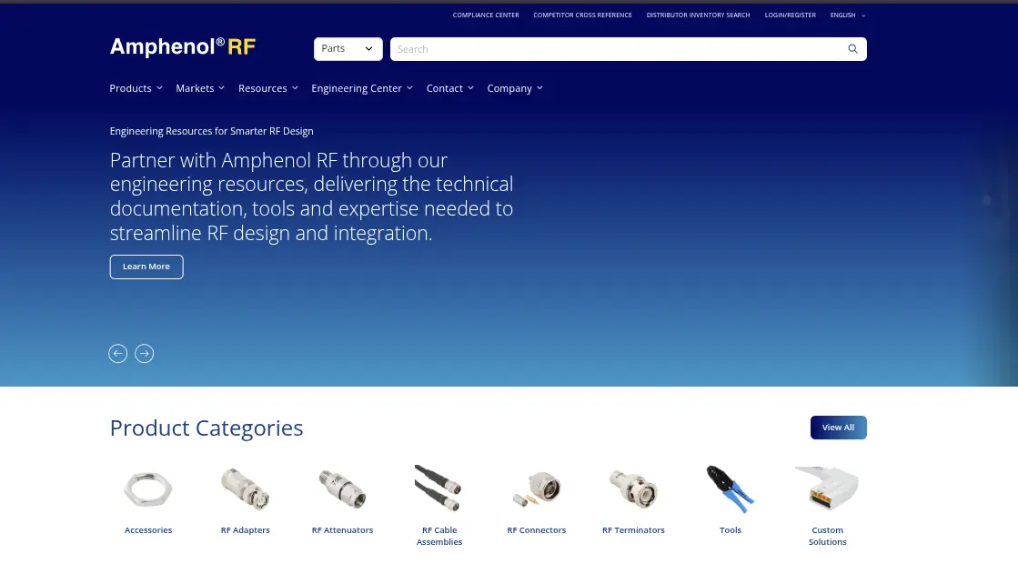 AmphenolRF landing page